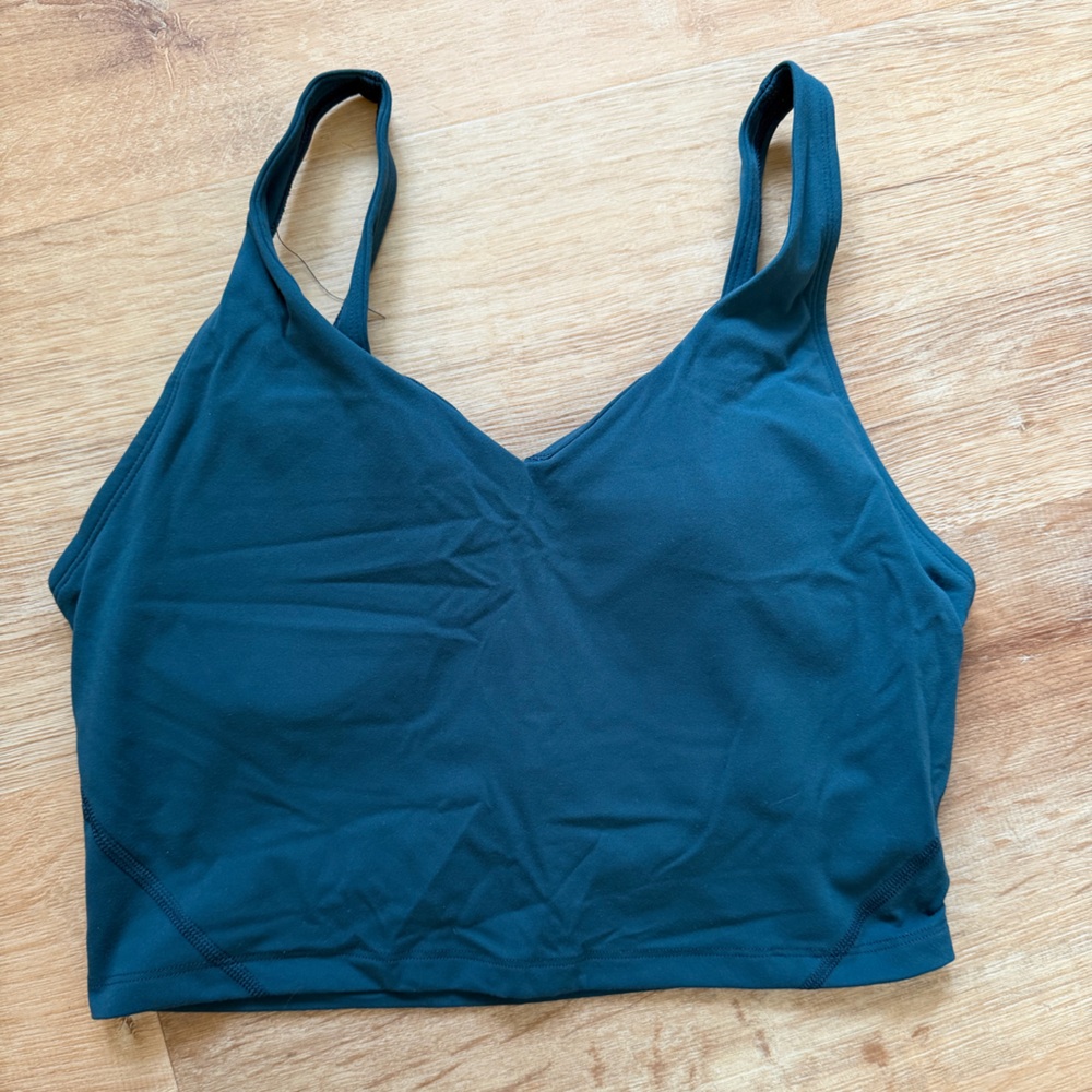 Teal athletic cropped tank